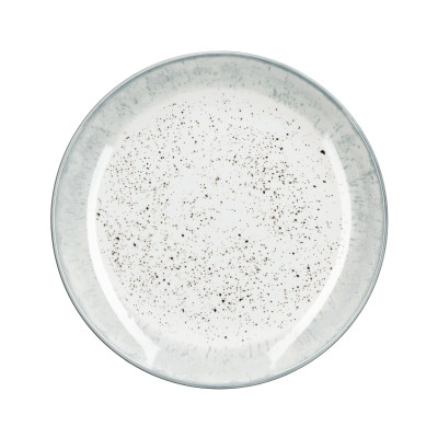 ARDESTO Тарілка десертна Siena, 19см, порцеляна, біло-сірий