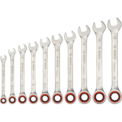 Bosch Ключі комбіновані, набір 10шт, 8-19мм Bosch Ключі комбіновані, набір 10шт, 8-19мм