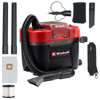 Пилосос професійний акумуляторний Einhell Professional TP-VC 18/10 Li BL 18В 130мбар контейнер 10л вологе/сухе прибирання Dust Class L 3.05кг без АКБ та ЗП