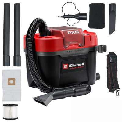 Пилосос професійний акумуляторний Einhell Professional TP-VC 18/10 Li BL 18В 130мбар контейнер 10л вологе/сухе прибирання Dust Class L 3.05кг без АКБ та ЗП Пилосос професійний акумуляторний Einhell Professional TP-VC 18/10 Li BL 18В 130мбар контейнер 10л вологе/сухе прибирання Dust Class L 3.05кг без АКБ та ЗП