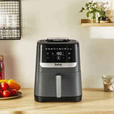 Мультипіч Tefal Easy Fry Silence, 1670Вт, чаша-5л, сенсорне керув., 10 програм, пластик, темно сірий-чорний Мультипіч Tefal Easy Fry Silence, 1670Вт, чаша-5л, сенсорне керув., 10 програм, пластик, темно сірий-чорний