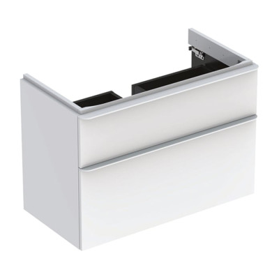 GEBERIT SMYLE Square тумба 88,4*61,7*47см, під умивальник, з 2-ма шухлядками, білий глянець 500.354.00.1