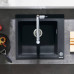 Кухонна мийка HANSGROHE S510-F450, вбудована, 54*49см, з матеріалу Silicatec, колір чорний графіт
