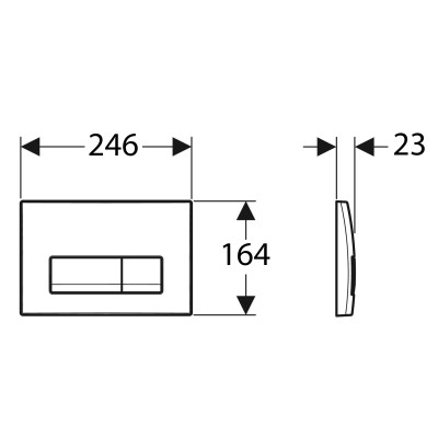 GEBERIT DELTA50 смывная клавиша, пластик, черный RAL 9005 (115.119.DW.1) GEBERIT DELTA50 смывная клавиша, пластик, черный RAL 9005 (115.119.DW.1)