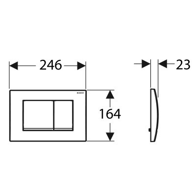 GEBERIT DELTA30 змивна клавіша, пластик, білий (115.137.11.1)