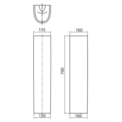 П'єдестал KOLO FREJA для комплектації з L71150, L71155, L71160 (L77000000)