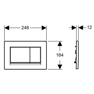 GEBERIT SIGMA30 смывная клавиша, двойной смыв: белый матовый, легко чистящееся покрытие, белый (115.883.01.1)