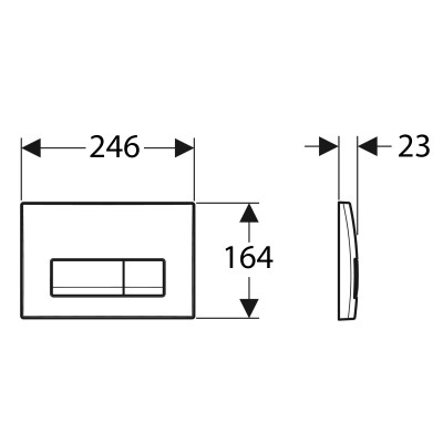 GEBERIT DELTA50 змивна клавіша, пластик, білий (115.119.11.1)