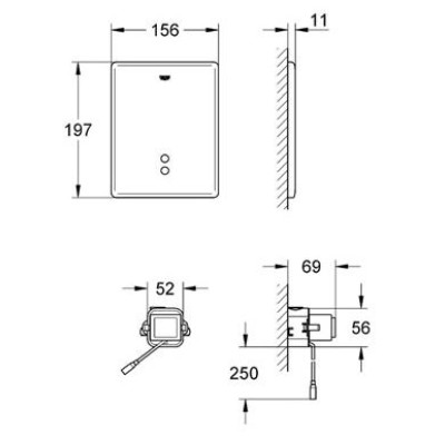 GROHE Tectron Skate клавиша смыва, инфракрасная (38698SD1)