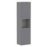 Пенал 150*40*35см, підвісний, з відкритою полицею, сірий (меблі під умивальник VERITY LINE) (B460GG)