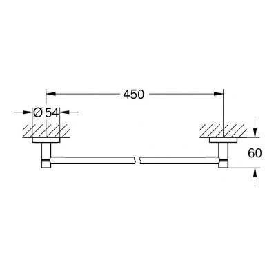 Grohe Essentials полотенцедержатель, цвет матовый тёмный графит (40688AL1)