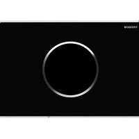 Смывная клавиша GEBERIT SIGMA10 , бесконтактный смыв унитаза, 230В, двойной автоматический смыв, черный/хром, глянц/черный (115.907.KM.1)