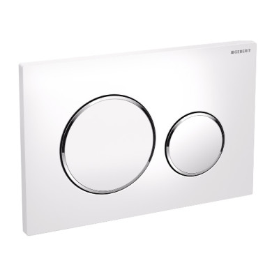 GEBERIT SIGMA20 змивна клавіша, подвійний змив, білий/хром глянсовий/білий (115.882.KJ.1)