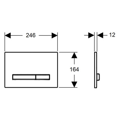 GEBERIT SIGMA50 смывная клавиша, двойной смыв: полированный хром (115.788.GH.2)