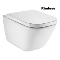 Унитаз подвесной ROCA GAP безободковый с сиденьем с системой плавного опускания A34H47C000 Унитаз подвесной ROCA GAP безободковый с сиденьем с системой плавного опускания A34H47C000