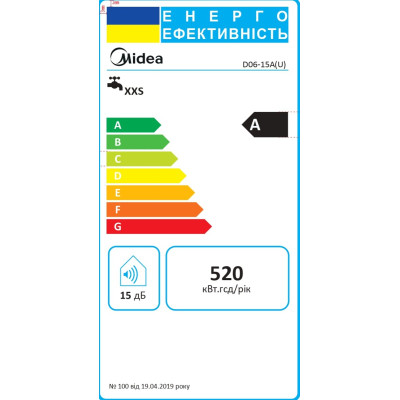 Водонагрівач MIDEA 5л (D06-15A(U)) Водонагрівач MIDEA 5л (D06-15A(U))