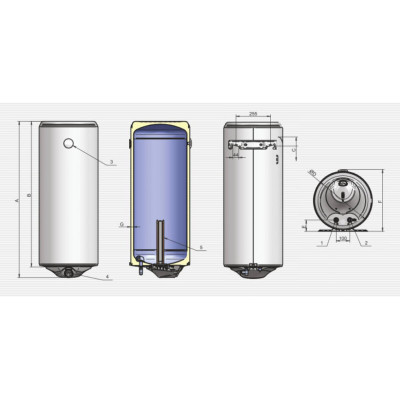 Водонагрівач Eldom Style DRY 80  2x1.0 kW (72265WD) Водонагрівач Eldom Style DRY 80  2x1.0 kW (72265WD)