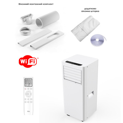 Мобильный кондиционер TCL TAC-09CPB/PSLWS WI-FI Мобильный кондиционер TCL TAC-09CPB/PSLWS WI-FI