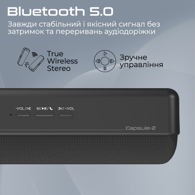 Акустична система Promate Capsule-2 6W Black Акустична система Promate Capsule-2 6W Black