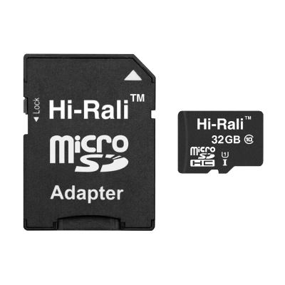 Карта пам`ятi MicroSDHC 32GB UHS-I Class 10 Hi-Rali + SD-adapter (HI-32GBSD10U1-01) Карта пам`ятi MicroSDHC 32GB UHS-I Class 10 Hi-Rali + SD-adapter (HI-32GBSD10U1-01)