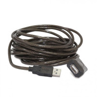 Кабель Cablexpert USB - USB V 2.0 (M/F), активний подовжувач, 10 м, чорний (UAE-01-10M)