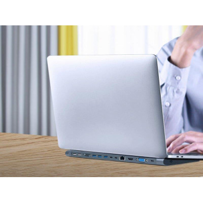 Док-станція Type-C Cablexpert (A-CM-COMBO9-01) Док-станція Type-C Cablexpert (A-CM-COMBO9-01)