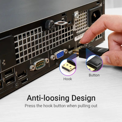 Кабель Vention MiniDisplayPort - DisplayPort V 1.2 (M/M), 3 м, чорний (HAABI) Кабель Vention MiniDisplayPort - DisplayPort V 1.2 (M/M), 3 м, чорний (HAABI)