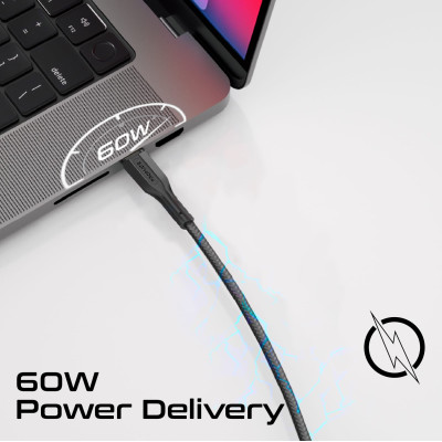 Комплект кабелів Promate USB Type-C - USB Type-C (M/M), 3A, 60W, 0.3 м, 1.2 м, 2 м Black (cablekit-cc.black) Комплект кабелів Promate USB Type-C - USB Type-C (M/M), 3A, 60W, 0.3 м, 1.2 м, 2 м Black (cablekit-cc.black)