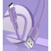 Кабель ColorWay USB - USB Type-C (M/M), soft silicone, 2.4 А, 1 м, Purple (CW-CBUC044-PU) Кабель ColorWay USB - USB Type-C (M/M), soft silicone, 2.4 А, 1 м, Purple (CW-CBUC044-PU)