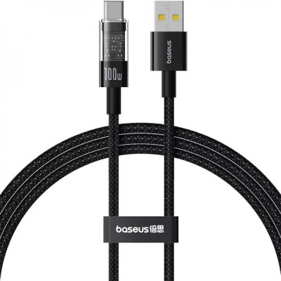 Кабель Baseus Gem USB - USB Type-C (M/M), 100W, 1 м Black (6932172658748) Кабель Baseus Gem USB - USB Type-C (M/M), 100W, 1 м Black (6932172658748)