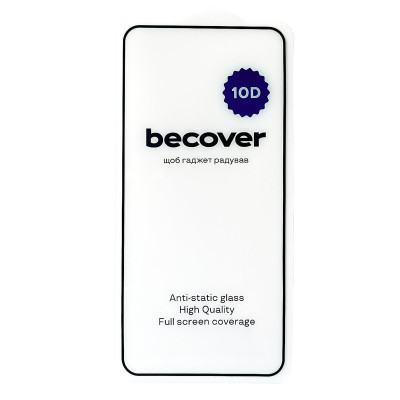 Захисне скло BeCover для Poco F6 Pro Black, 10D (712586) Захисне скло BeCover для Poco F6 Pro Black, 10D (712586)