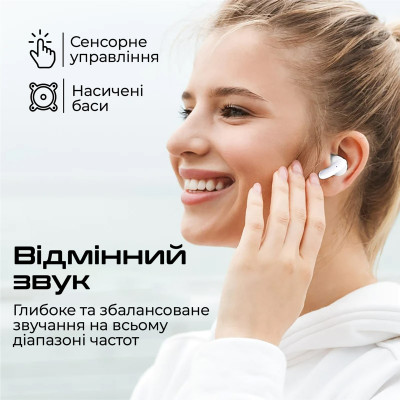 Bluetooth-гарнітура Promate Lush White Bluetooth-гарнітура Promate Lush White