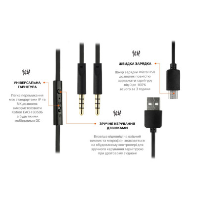 Bluetooth-гарнітура Kotion EACH B3506 Black/Orange (ktb3506bt) Bluetooth-гарнітура Kotion EACH B3506 Black/Orange (ktb3506bt)