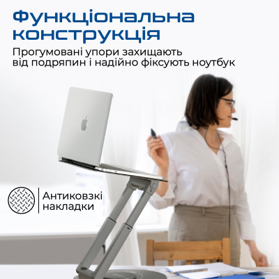 Підставка для ноутбука Promate DeskMate-6 Grey