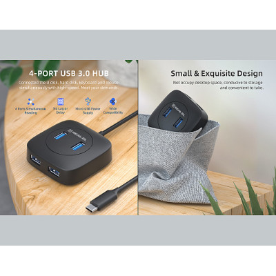 USB-хаб REAL-EL CQ-407 4 ports USB-хаб REAL-EL CQ-407 4 ports