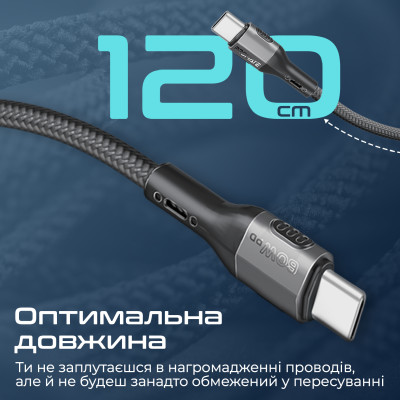 Кабель Promate USB Type-C - USB Type-C (M/M), 3A, 60W, 2 м, Black (ecoline-cc200.black) Кабель Promate USB Type-C - USB Type-C (M/M), 3A, 60W, 2 м, Black (ecoline-cc200.black)