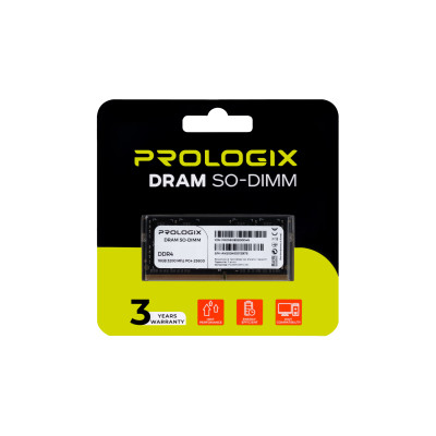 Модуль пам`ятi SO-DIMM DDR4 16GB/3200 Prologix (PRO16GB3200D4S) Модуль пам`ятi SO-DIMM DDR4 16GB/3200 Prologix (PRO16GB3200D4S)