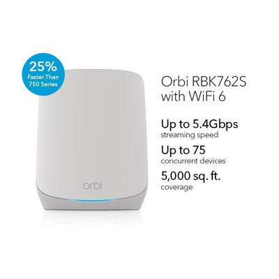 WiFi Mesh-система Netgear Orbi RBK762S (RBK762S-100EUS) WiFi Mesh-система Netgear Orbi RBK762S (RBK762S-100EUS)