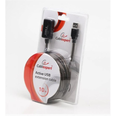 Кабель Cablexpert USB - USB V 2.0 (M/F), активний подовжувач, 10 м, чорний (UAE-01-10M) Кабель Cablexpert USB - USB V 2.0 (M/F), активний подовжувач, 10 м, чорний (UAE-01-10M)