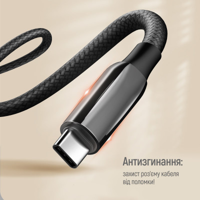 Кабель ColorWay USB Type-C + USB Type-C (M/M), 5.0 А, 2 м, Black (CW-CBPDCC070-BK) Кабель ColorWay USB Type-C + USB Type-C (M/M), 5.0 А, 2 м, Black (CW-CBPDCC070-BK)