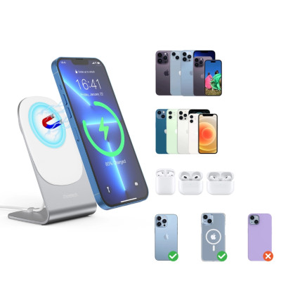 Бездротовий зарядний пристрій Choetech T518-F 15W + підставка-тримач Бездротовий зарядний пристрій Choetech T518-F 15W + підставка-тримач