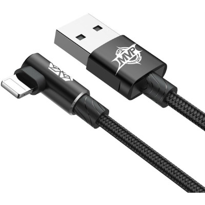 Кабель Baseus MVP USB - Lightning (M/M), 1.5A, 2 м Black (CALMVP-A01) Кабель Baseus MVP USB - Lightning (M/M), 1.5A, 2 м Black (CALMVP-A01)