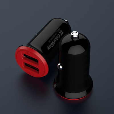 Автомобільний зарядний пристрій ColorWay (2USB,3.4A, 17W) Red/Black (CW-CHA026-BK) Автомобільний зарядний пристрій ColorWay (2USB,3.4A, 17W) Red/Black (CW-CHA026-BK)