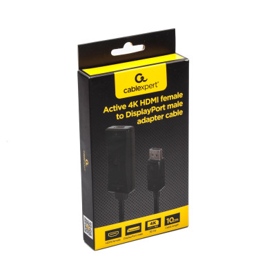 Адаптер Cablexpert HDMI - DisplayPort (F/M), 0.15 м, Black (A-HDMIF30-DPM-01) Адаптер Cablexpert HDMI - DisplayPort (F/M), 0.15 м, Black (A-HDMIF30-DPM-01)