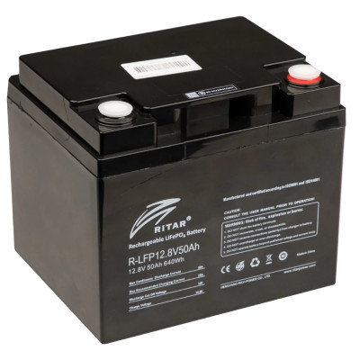 Акумуляторна батарея Ritar 12.8V 50AH (R-LFP12.8V50AH) Акумуляторна батарея Ritar 12.8V 50AH (R-LFP12.8V50AH)