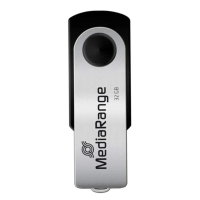 Флеш-накопичувач USB2.0 32GB MediaRange Black/Silver (MR911) Флеш-накопичувач USB2.0 32GB MediaRange Black/Silver (MR911)