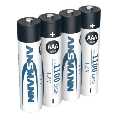 Акумулятори Ansmann AAA/HR03 NI-MH 1100 mAh BL 4 шт Акумулятори Ansmann AAA/HR03 NI-MH 1100 mAh BL 4 шт