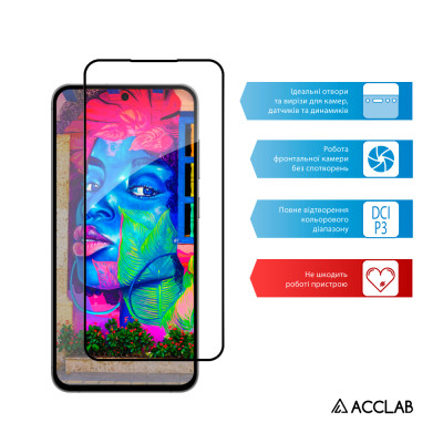 Захисне скло ACCLAB Full Glue для Samsung Galaxy S24 FE SM-S721 Black (1283126594830) Захисне скло ACCLAB Full Glue для Samsung Galaxy S24 FE SM-S721 Black (1283126594830)
