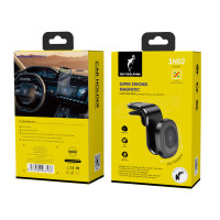 Тримач для смартфона SkyDolphin SH02 360 Rotation Air Outlet Magnetic Holder Black (SDAT-000085)