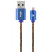 Кабель Cablexpert USB - Lightning (M/M), преміум, 2 м, синій (CC-USB2J-AMLM-2M-BL)